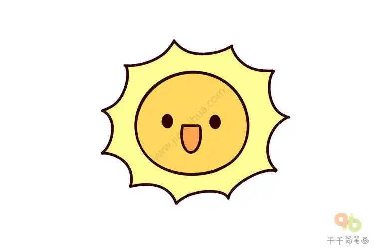 实用手账素材天气符号晴天简笔画