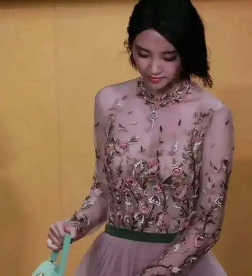 唐艺昕半透上衣