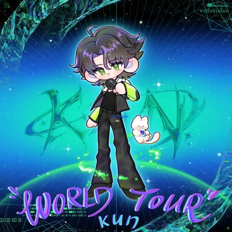 蔡徐坤新歌spotlight #ikun #绘画 #q版人 - 抖音