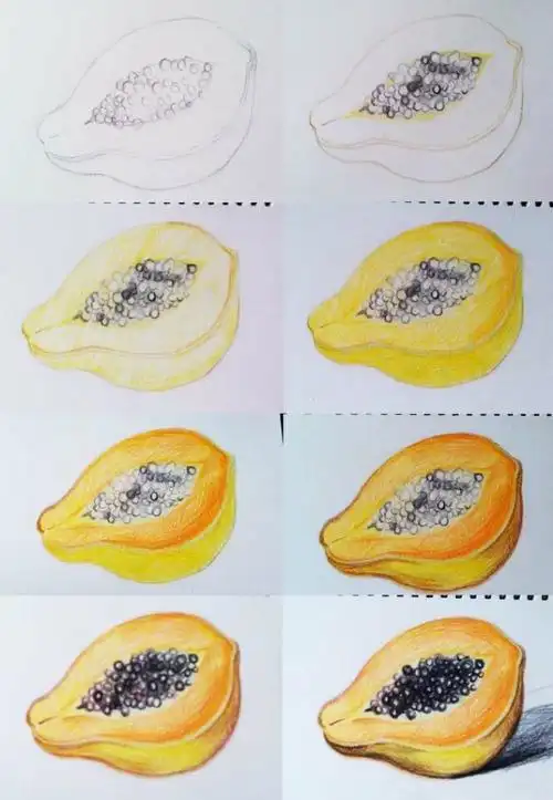 各种果蔬的彩铅步骤 _ 画画教程素材什么的 [图片专辑] _ 图片网