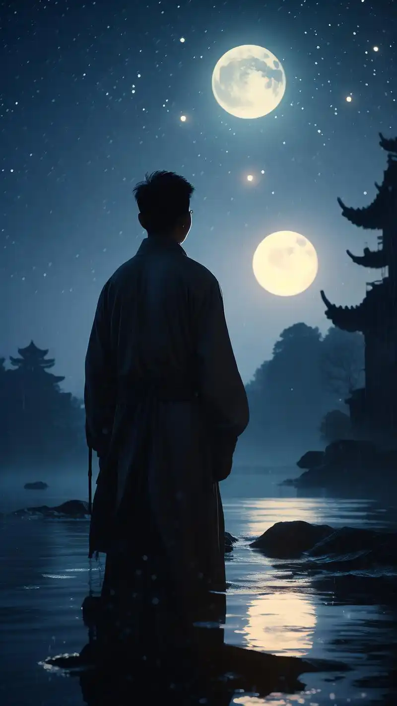 手机壁纸男生版90,夜空背影魅力