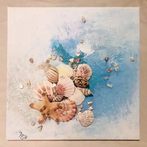 那些年的手工贝壳装饰画