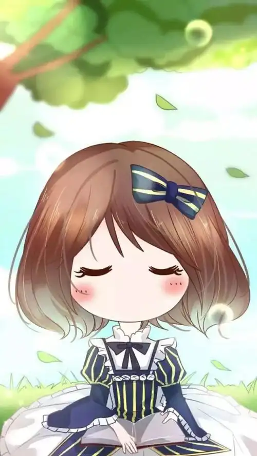 可爱的小薇头像美图情侣壁纸锁屏萌萌图插画