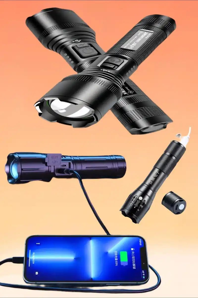 这款可充电小型户外远射超亮超长续航氙气灯强光手电筒真是太实用啦!