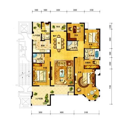 国仕山欧美风情五居室