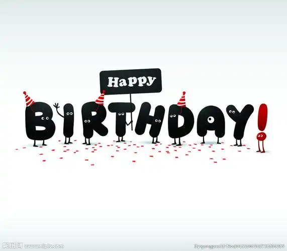 生日快乐英文字母设计图片