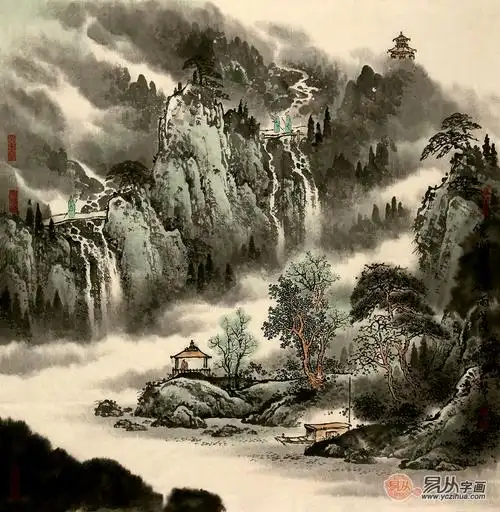 斗方山水画 魏宏声新品力作国画作品《穷款》