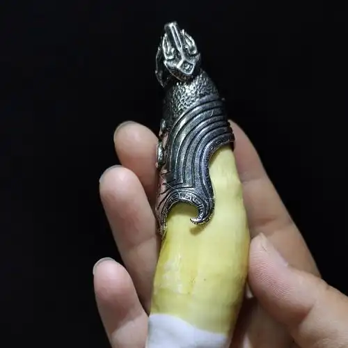 虎牙新款镀银套包包银壁虎大狗牙熊大猫镶嵌项坠