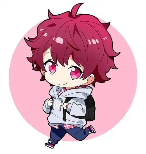 q版卡通人物绘画,画风呆萌可爱,闪烁的大眼睛超