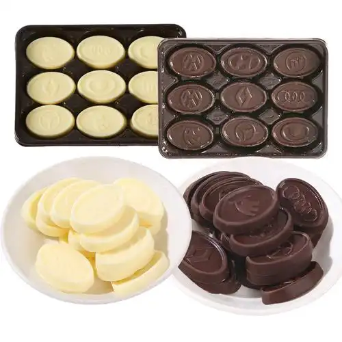 巧克力飞的黑白45g10盒8090儿时怀旧糖果牛奶巧克力制品