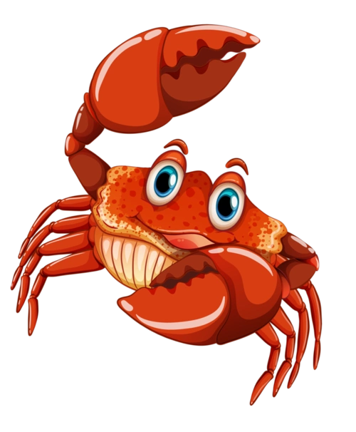 卡通螃蟹表情萌可爱png透明无水印高清免抠矢量图片素材免费分享下载