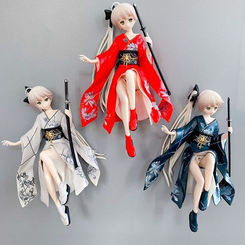 卡通动漫可爱兄妹手办冰箱贴雪乃立体简约吸铁石冰箱贴现代磁贴