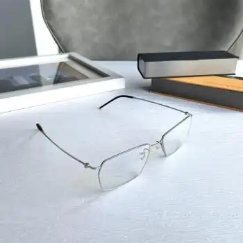 金丝文艺细框眼镜男士超轻眼镜丹麦设计师眼镜商务防蓝光近视眼镜