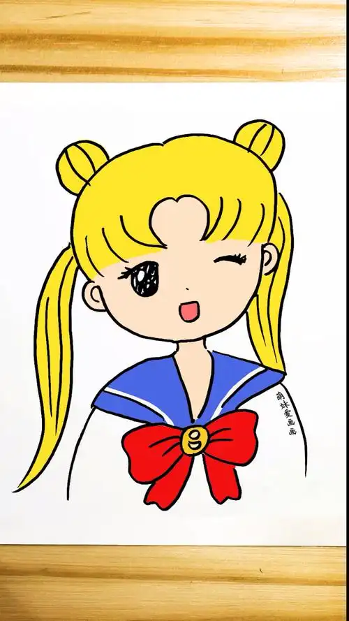 简笔画#一起来画美少女战士月野兔卡通画