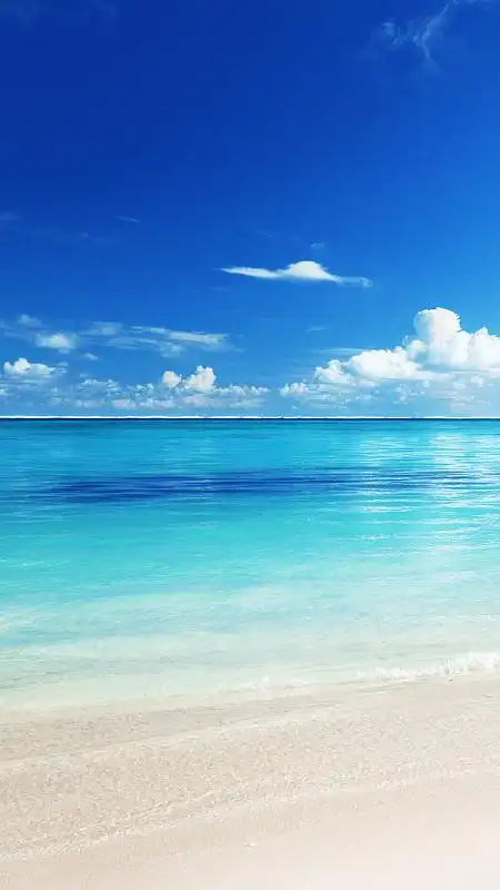 蓝天大海卡通h5背景素材