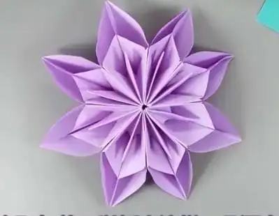8瓣花朵折纸