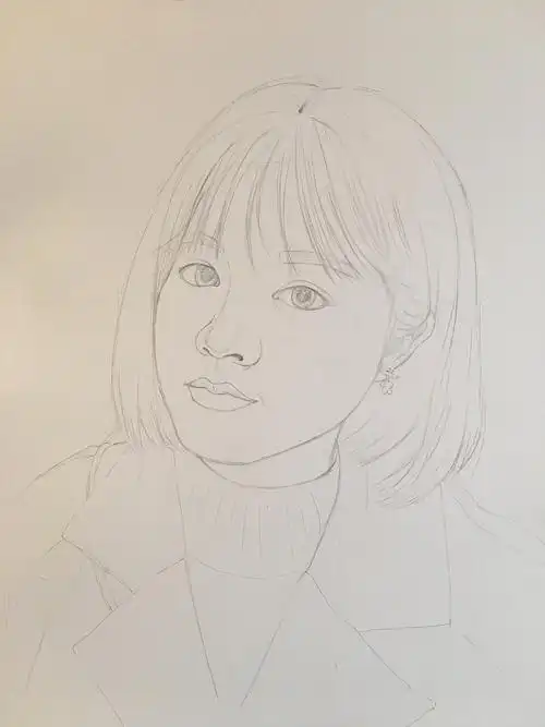 彩铅——人物肖像(画自己)