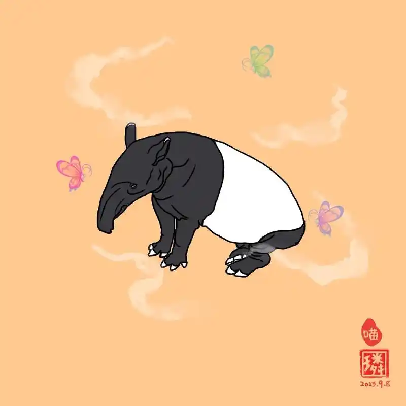 动植物-亚洲貘-拟人.亚洲貘是奇蹄目貘科貘属 的哺乳动物, - 抖音