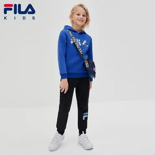 fila 斐乐童装男童连帽卫衣2019年冬季新款韩版洋气保暖儿童上衣