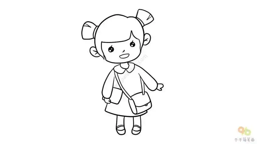 小学生放学礼仪简笔画