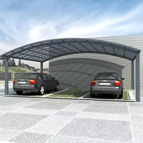 铝合金车棚家用遮雨棚电动车库门口车位充电遮阳棚别墅汽车停车棚