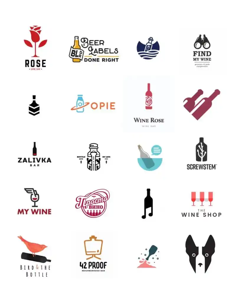 创意酒馆logo |葡萄酒logo