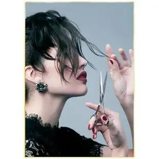 美发美容发廊沙龙理发店发型艺术造型装饰画美发店人物挂画墙壁画 券