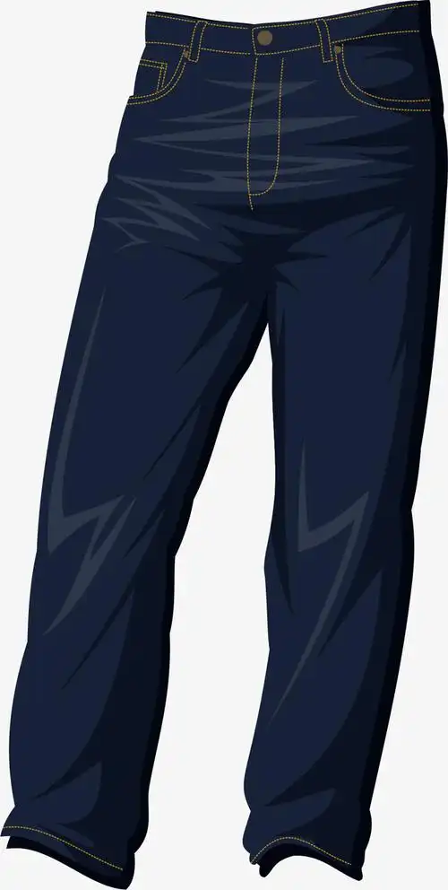 深色卡通矢量牛仔裤