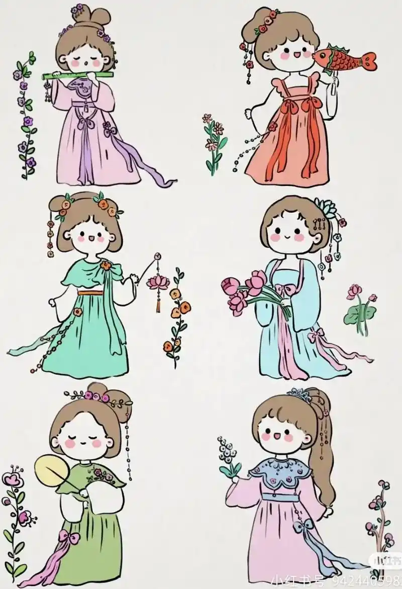 古风女孩简笔画