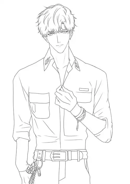 板绘  #大帅哥  #线稿  #萧逸  #光与夜之恋  #光与夜之恋萧逸