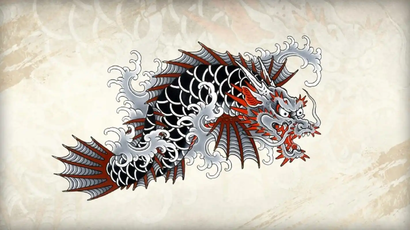 游戏#  如龙刺青图案壁纸