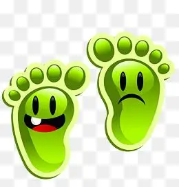 绿色可爱小脚丫