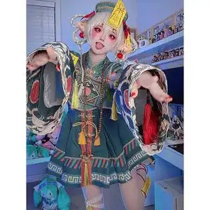 甜美可爱小僵尸jsk日常轻lo裙lolita原创设计洛丽塔长袖连衣裙女