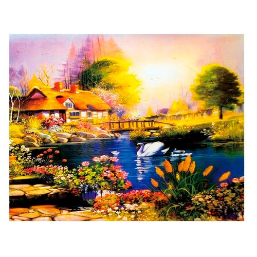 玩具堡拼图成人500片世界名画风景油画6岁以上儿童减压创意节日礼物