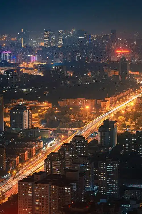 高处夜景城市图片下载
