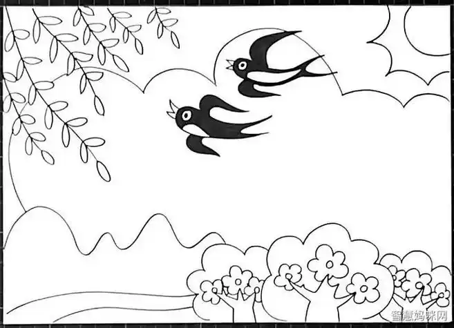 初中生画春天简笔画