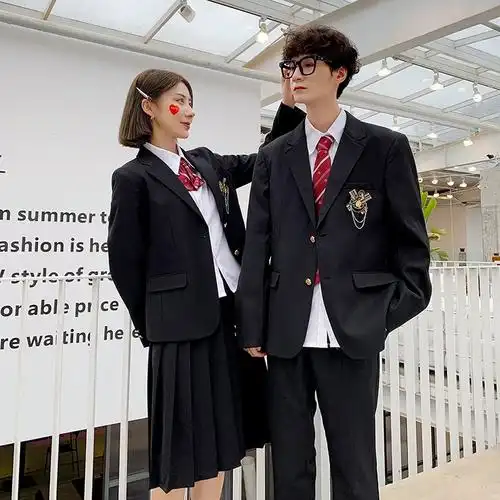 秋冬季学生班服西服套装高中生学院风校服韩版初中生西装外套