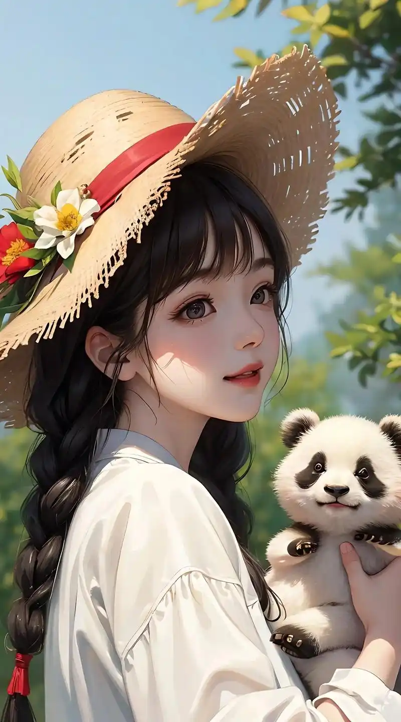 一个人真正开心的时候,笑容是会发光的#治愈系壁纸 #漫画女孩 - 抖音