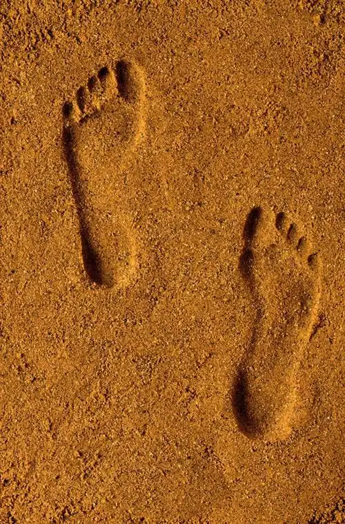 脚印背景图片 在沙滩上留下的脚印背景图片下载