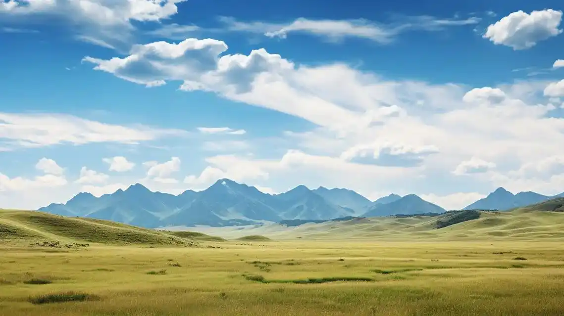 蓝天白云,平原高山,电脑高清壁纸 #电脑壁纸 #清新 #蓝天 - 抖音