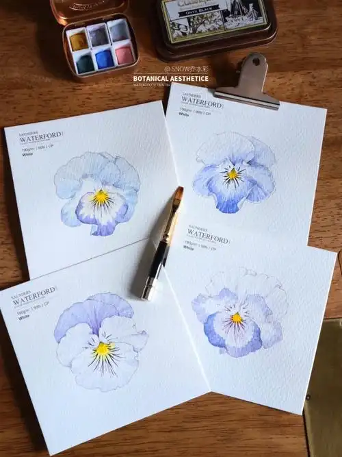 适配度拉满[蓝色心形r]#画画  #watercolor  #插画  #水彩  #水彩颜料