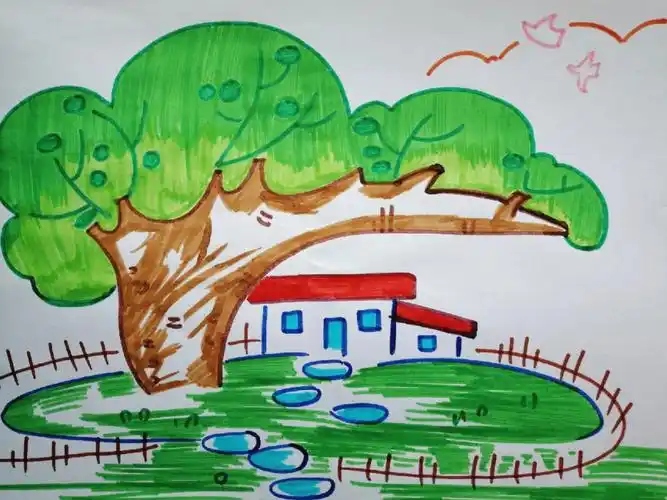 幼儿园简笔画  #儿童简笔画  #儿童画  #儿童水彩画  #简单风景