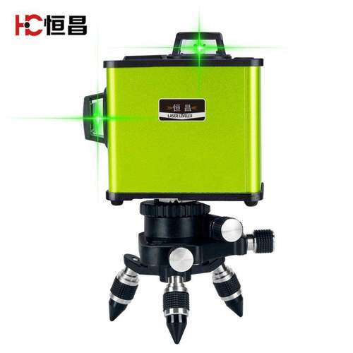 恒昌 12线水平仪铝合金3d贴墙仪激光12线绿光红外线水平仪打灰饼