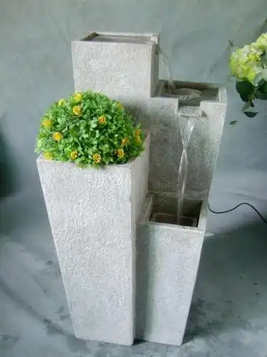 四方梯形流水家居装饰庭院摆件不含花包邮