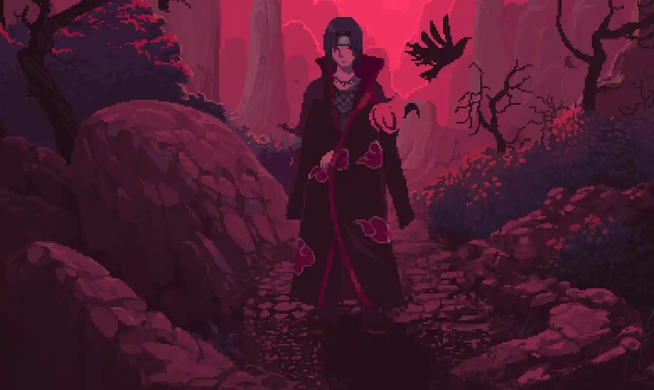 wallpaperengine火影忍者宇智波鼬8bit风格动态壁纸