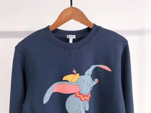 特价不退换,罗意威 小飞象图案休闲圆领毛圈棉卫衣 特价