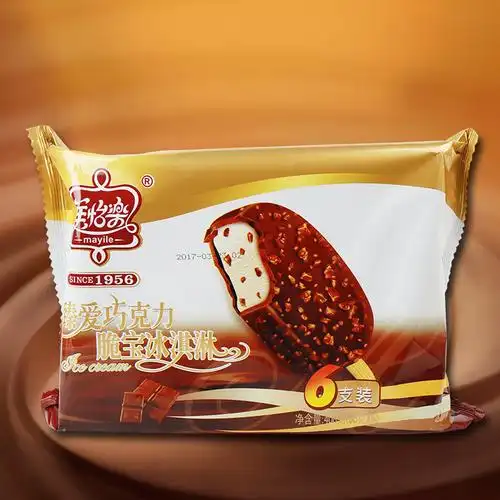 美怡乐巧克力脆宝冰淇淋雪糕冰激凌冰淇凌冰激淋68克6只袋
