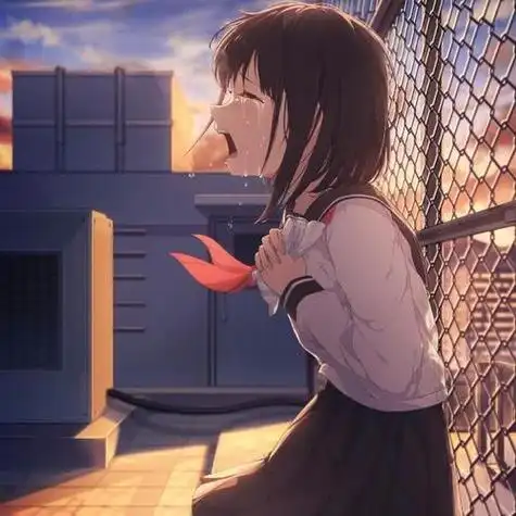 让人一看就心疼的动漫女生头像,唯美意境伤心流泪孤独系的