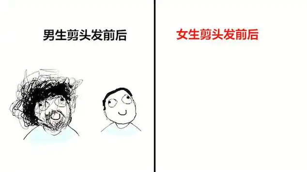 爆笑男女理发前后区别太形象真实了辣眼睛哈哈哈