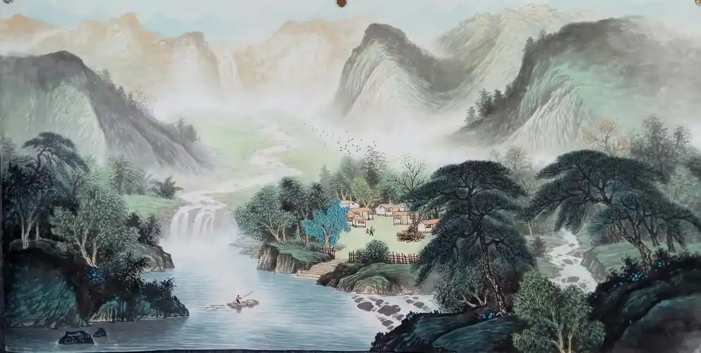 四尺山水_其他_山水_省美协国画_名家作品_藏画网_中国书画交易网